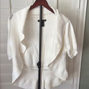 Grace Elements Cream Open-Front Shrug